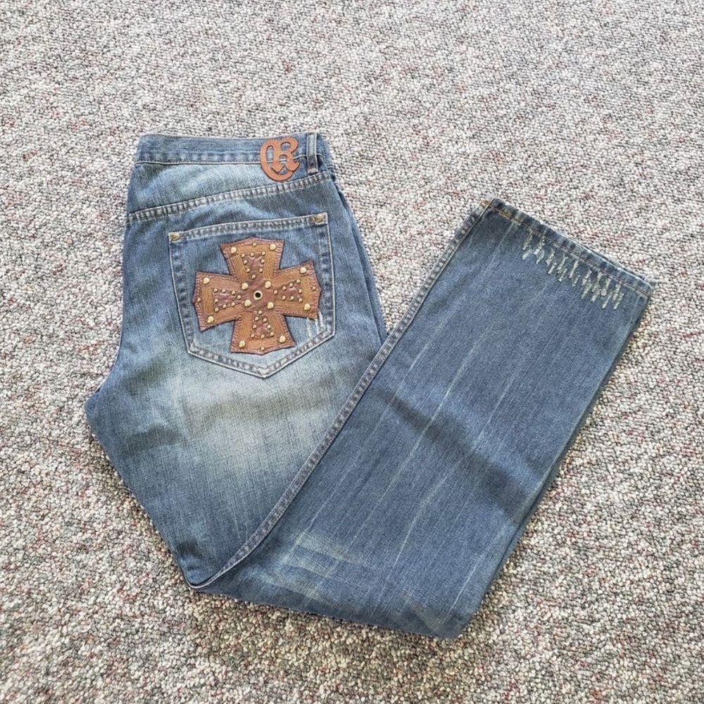 Men's Blue Bootcut Jeans